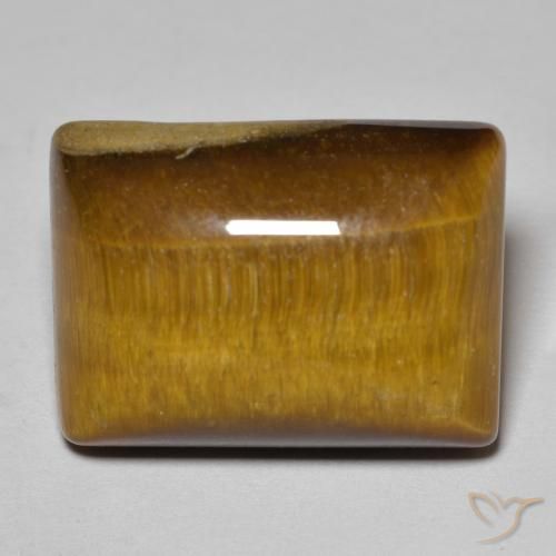 18.59ct 天然 ゴールドブラウン タイガーズアイ, バゲット, オペーク