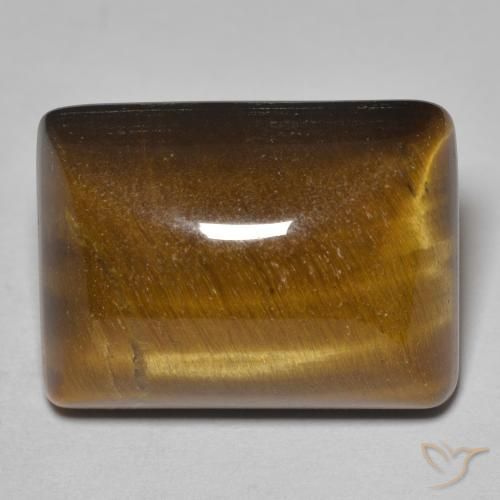 19.66ct 天然 ミディアムブラウン タイガーズアイ, バゲット, オペーク