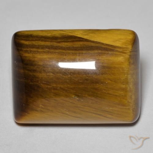 19.32ct 天然 ウォームブラウン タイガーズアイ, バゲット, オペーク