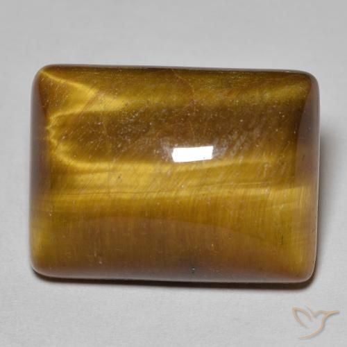 19.11ct 天然 ウォームブラウン タイガーズアイ, バゲット, オペーク