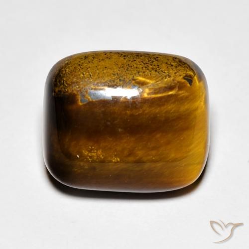 9.08ct 天然 ジンジャーブレッドブラウン タイガーズアイ, クッション, オペーク