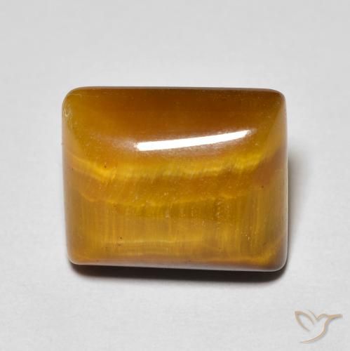 6.08ct 天然 ゴールドブラウン タイガーズアイ, バゲット, オペーク