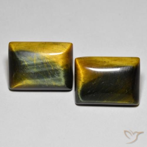 20.22ctw 天然 Medium Dark-Brown タイガーズアイ, バゲット, オペーク