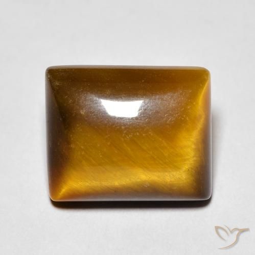 6.31ct 天然 Medium Light-Brown タイガーズアイ, バゲット, オペーク