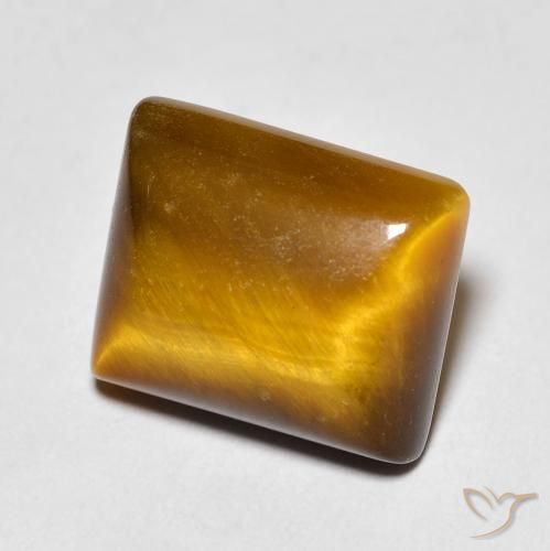 6.31カラットの天然Medium Light-Brownタイガーズアイ、バゲット、オペーク