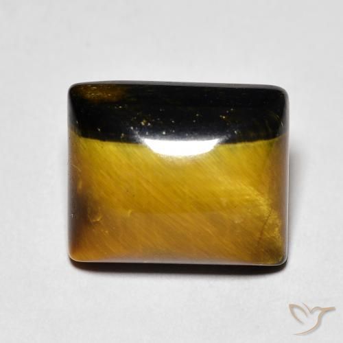 6.42カラットの天然Medium Dark-Brownタイガーズアイ、バゲット、オペーク