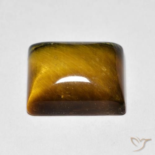 6.42カラットの天然Medium Dark-Brownタイガーズアイ、バゲット、オペーク