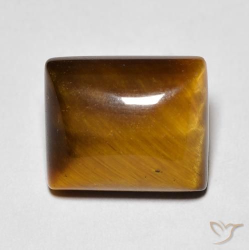 6.28ct 天然 ウォームブラウン タイガーズアイ, バゲット, オペーク