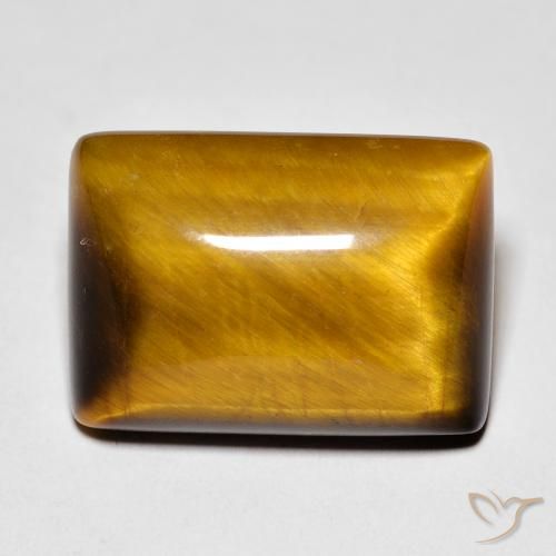 13.65カラットの天然Medium Light-Brownタイガーズアイ、バゲット、オペーク