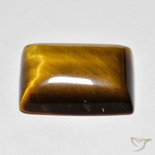 13.65カラットの天然Medium Light-Brownタイガーズアイ、バゲット、オペーク