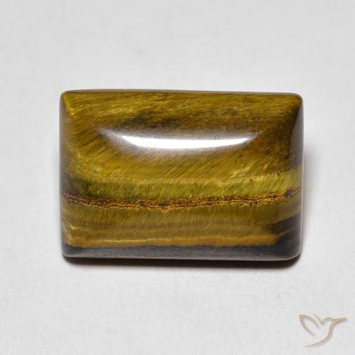7.65ct 天然 ミディアムブラウン タイガーズアイ, バゲット, オペーク