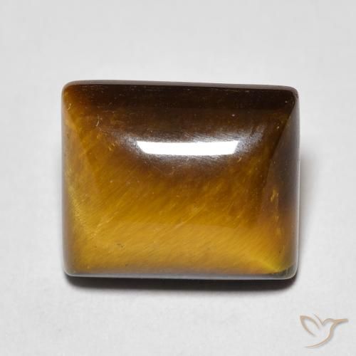 6.54ct 天然 ウォームブラウン タイガーズアイ, バゲット, オペーク