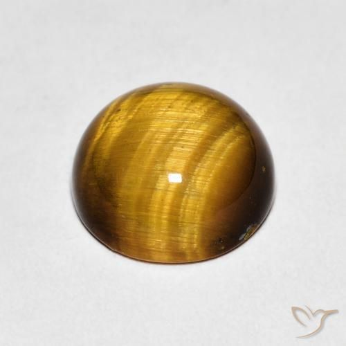 2.27カラットの天然Medium Dark-Brownタイガーズアイ、ラウンド、オペーク