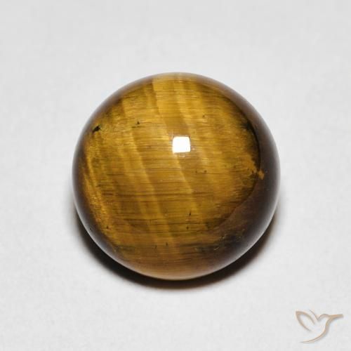 2.39ct 天然 ゴールドブラウン タイガーズアイ, ラウンド, オペーク