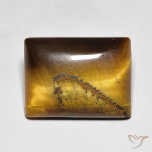 9.14ct 天然 Medium Dark-Brown タイガーズアイ, バゲット, オペーク