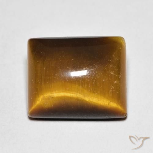 6.03ct 天然 ウォームブラウン タイガーズアイ, バゲット, オペーク