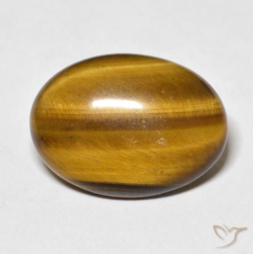 9.62ct 天然 ミディアムブラウン タイガーズアイ, 楕円形, オペーク