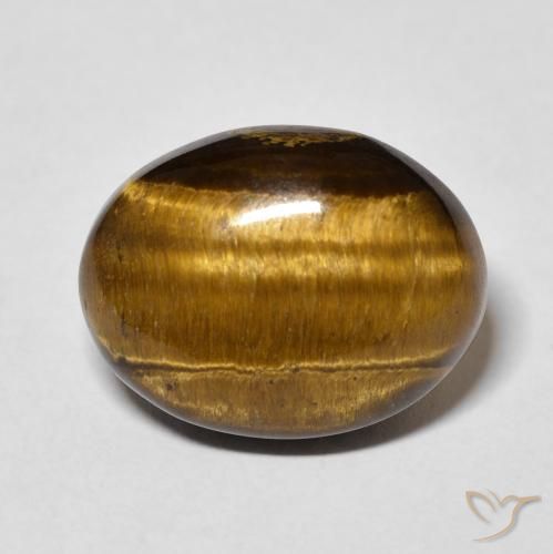 10.42ct 天然 ウォームブラウン タイガーズアイ, 楕円形, オペーク