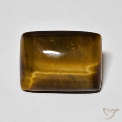14.14ct 天然 ウォームブラウン タイガーズアイ, バゲット, オペーク