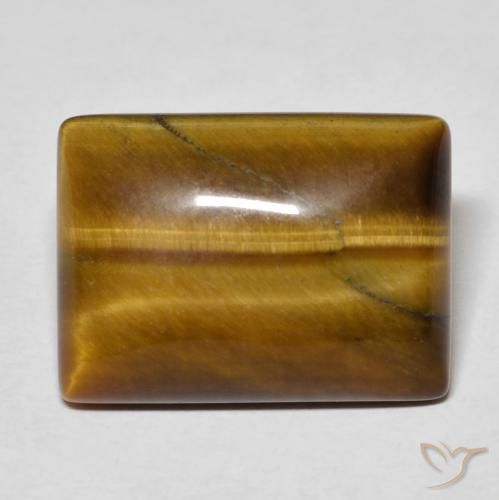 12.27ct 天然 ミディアムブラウン タイガーズアイ, バゲット, オペーク