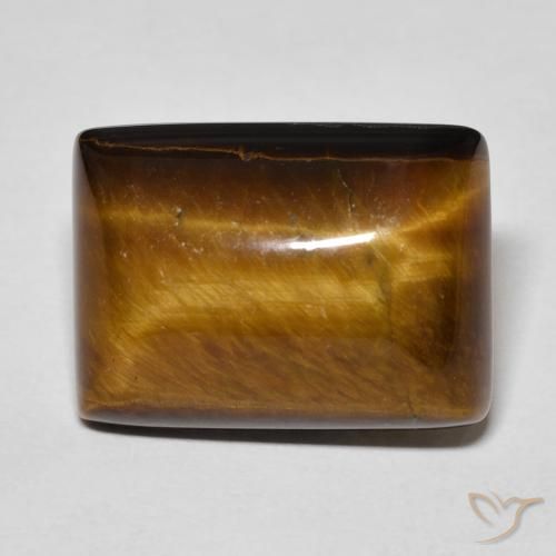13.67ct 天然 ミディアムブラウン タイガーズアイ, バゲット, オペーク