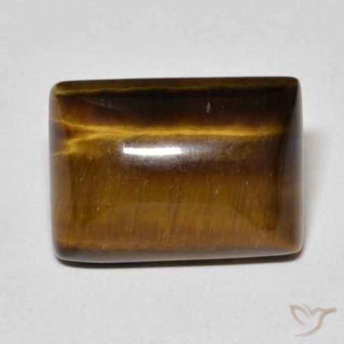 13.92ct 天然 ミディアムブラウン タイガーズアイ, バゲット, オペーク