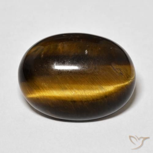 14.75ct 天然 Medium Dark-Brown タイガーズアイ, 楕円形, オペーク