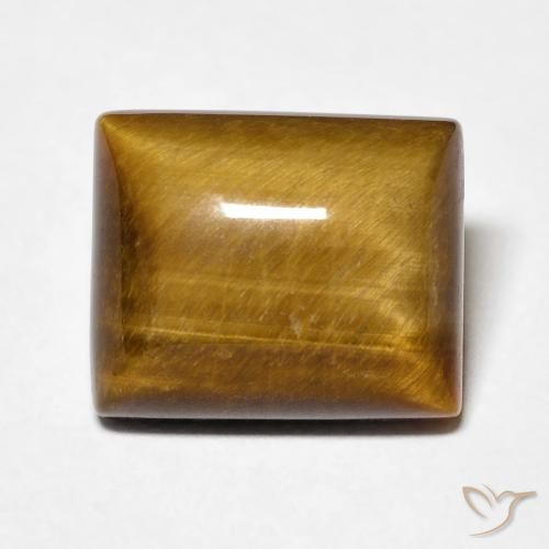6.12ct 天然 ミディアムブラウン タイガーズアイ, バゲット, オペーク