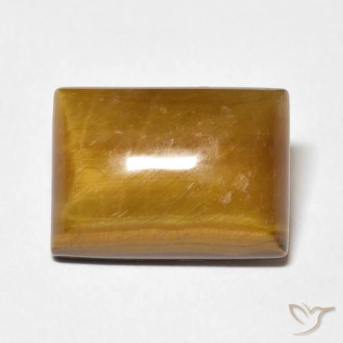 7.19ct 天然 ゴールドブラウン タイガーズアイ, バゲット, オペーク