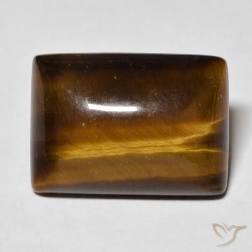 12.74ct 天然 ジンジャーブレッドブラウン タイガーズアイ, バゲット, オペーク