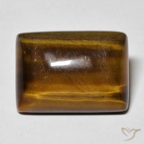 13.54ct 天然 ジンジャーブレッドブラウン タイガーズアイ, バゲット, オペーク