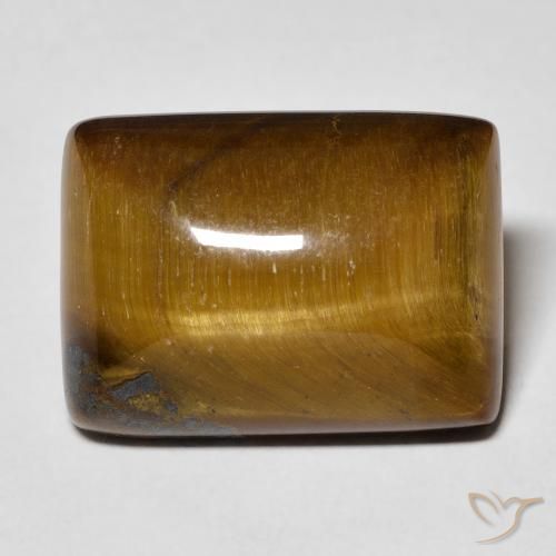 14.24ct 天然 ジンジャーブレッドブラウン タイガーズアイ, バゲット, オペーク