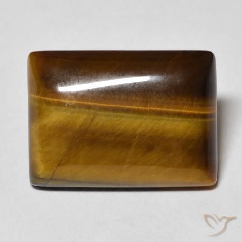 11.19ct 天然 ゴールドブラウン タイガーズアイ, バゲット, オペーク