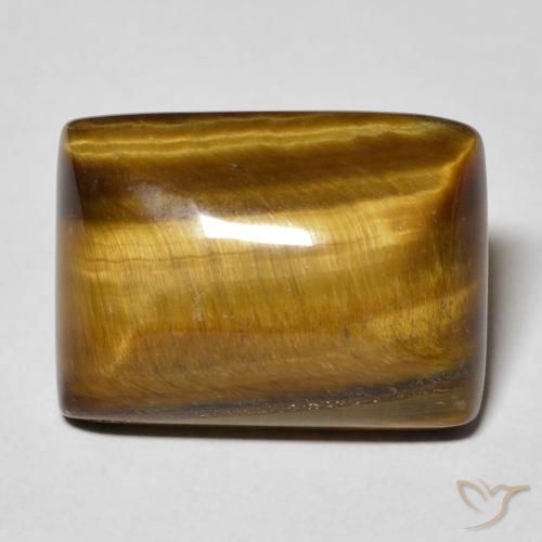 13.92ct 天然 ウォームブラウン タイガーズアイ, バゲット, オペーク
