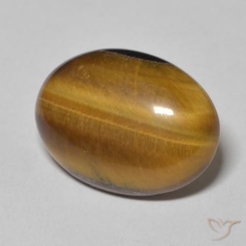 9.70ct 天然 ミディアムブラウン タイガーズアイ, 楕円形, オペーク