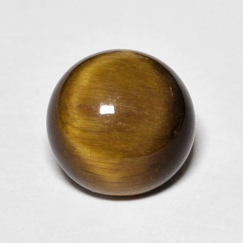 4.17ct 天然 ウォームブラウン タイガーズアイ, ラウンド, オペーク