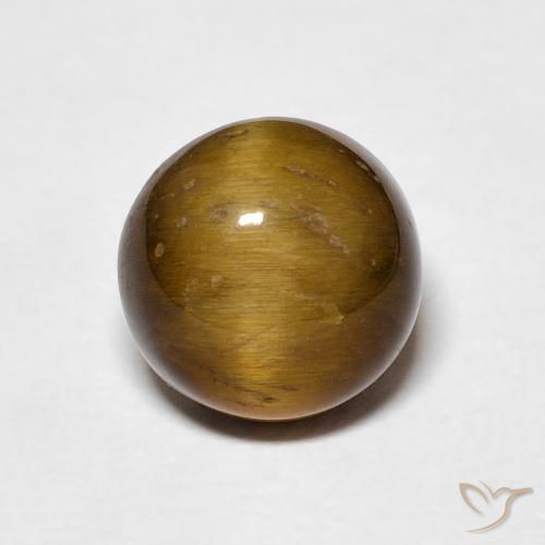 2.33ct 天然 ジンジャーブレッドブラウン タイガーズアイ, ラウンド, オペーク