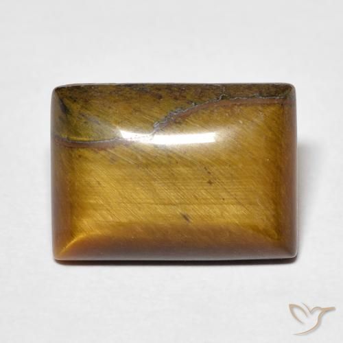 6.62ct 天然 ゴールドブラウン タイガーズアイ, バゲット, オペーク