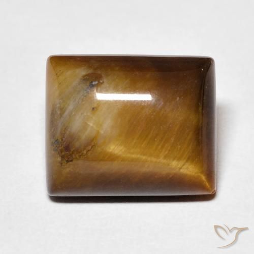 6.12ct 天然 ゴールドブラウン タイガーズアイ, バゲット, オペーク