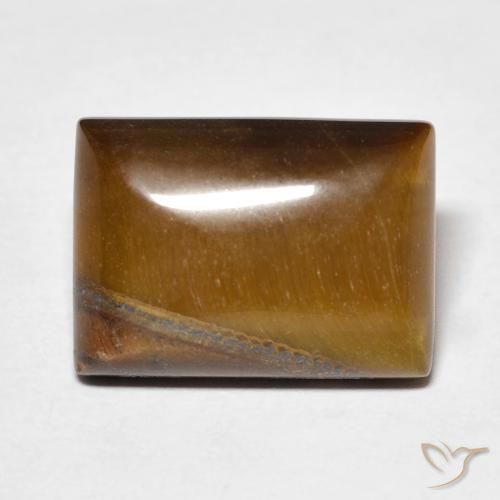 7.35ct 天然 ウォームブラウン タイガーズアイ, バゲット, オペーク