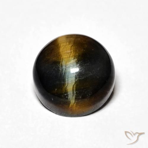 2.25ct 天然 ウォームブラウン タイガーズアイ, ラウンド, オペーク