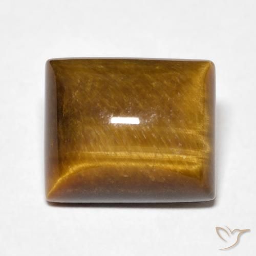 6.70ct 天然 ウォームブラウン タイガーズアイ, バゲット, オペーク