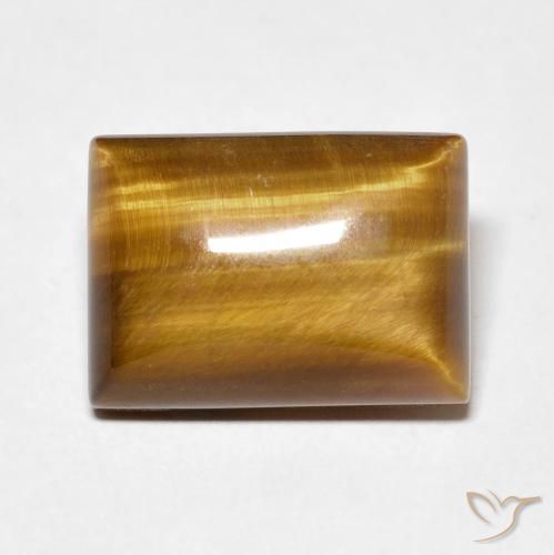 8.08ct 天然 ウォームブラウン タイガーズアイ, バゲット, オペーク