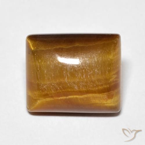 5.95ct 天然 ゴールドブラウン タイガーズアイ, バゲット, オペーク, Photo A