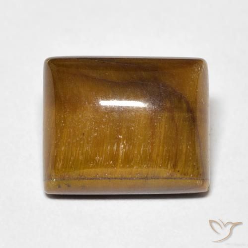 6.05ct 天然 ミディアムブラウン タイガーズアイ, バゲット, オペーク