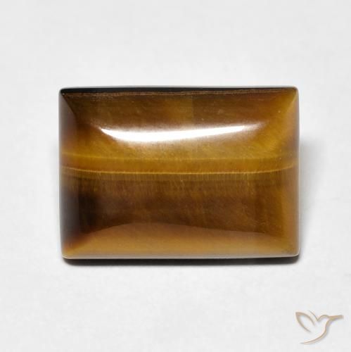 7.28ct 天然 ウォームブラウン タイガーズアイ, バゲット, オペーク
