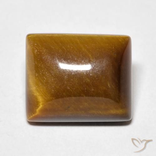 6.38ct 天然 ウォームブラウン タイガーズアイ, バゲット, オペーク