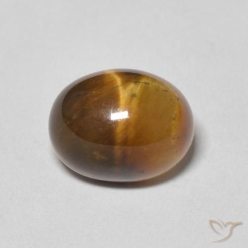 2.64ct 天然 ウォームブラウン タイガーズアイ, 楕円形, オペーク