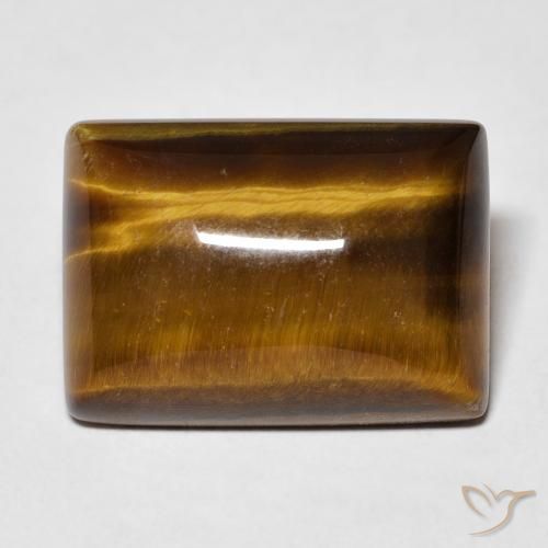 12.65ct 天然 ゴールドブラウン タイガーズアイ, バゲット, オペーク