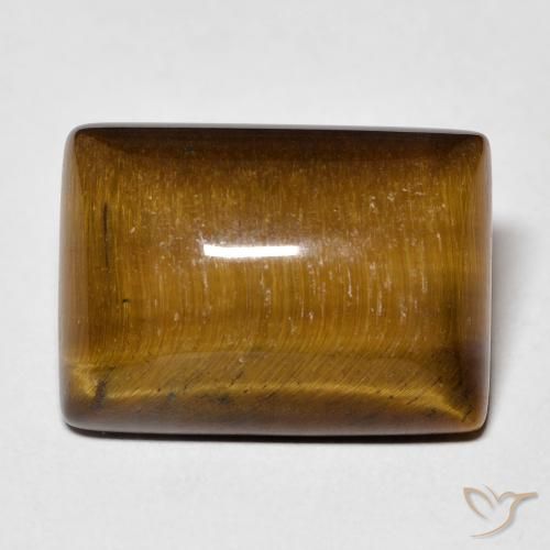 13.64ct 天然 ウォームブラウン タイガーズアイ, バゲット, オペーク
